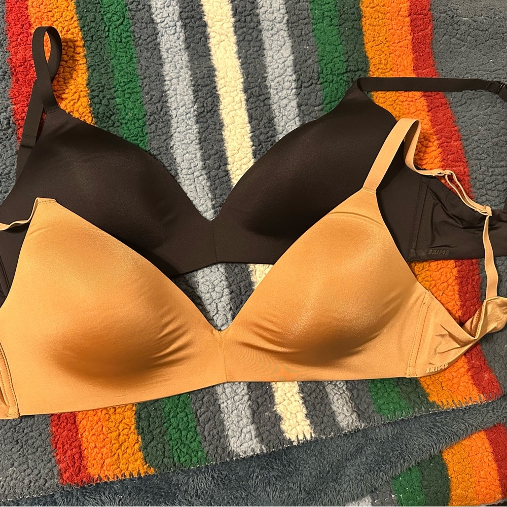 SKIMS Black and Tan Bras